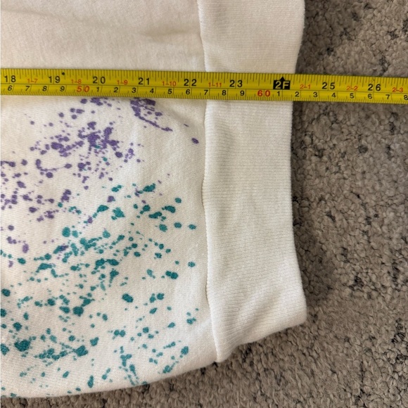 WAVES M EVC Vintage puffy paint golfing Women's Sweatshirt - White and Purple - Picture 11 of 14